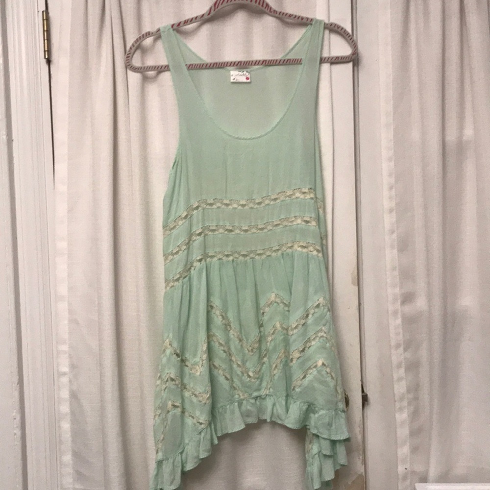 Free People Lace Slip Trapeze Dress Small